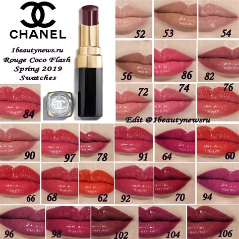 chanel rouge coco flash swatches 2019|其他.